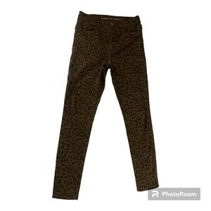 American Eagle Leopard Print Super Hi-Rise Jeggings